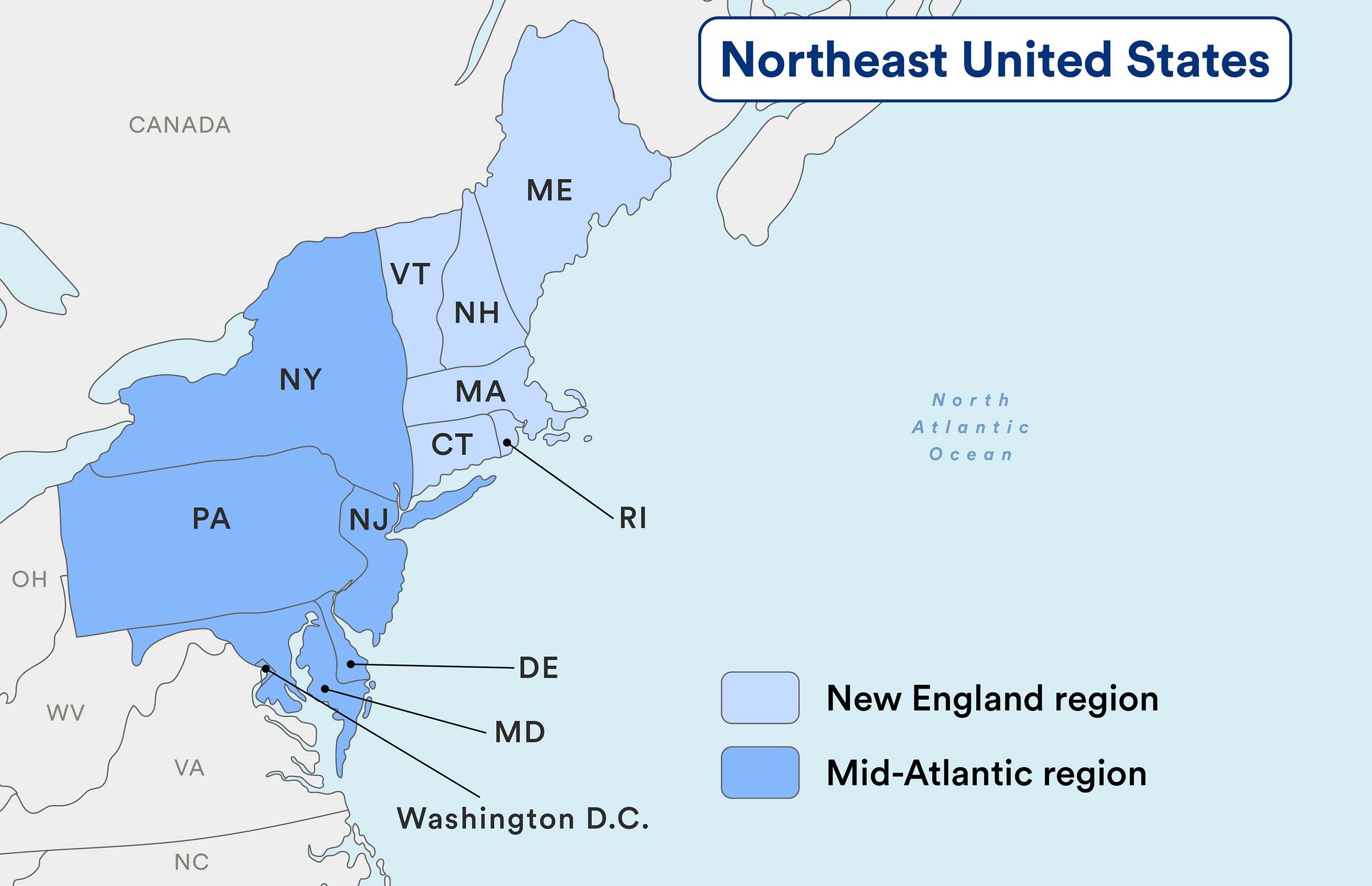Map The Northeast Region Of The United States Newsela Northeast United States 1 Ei4zm40m8n