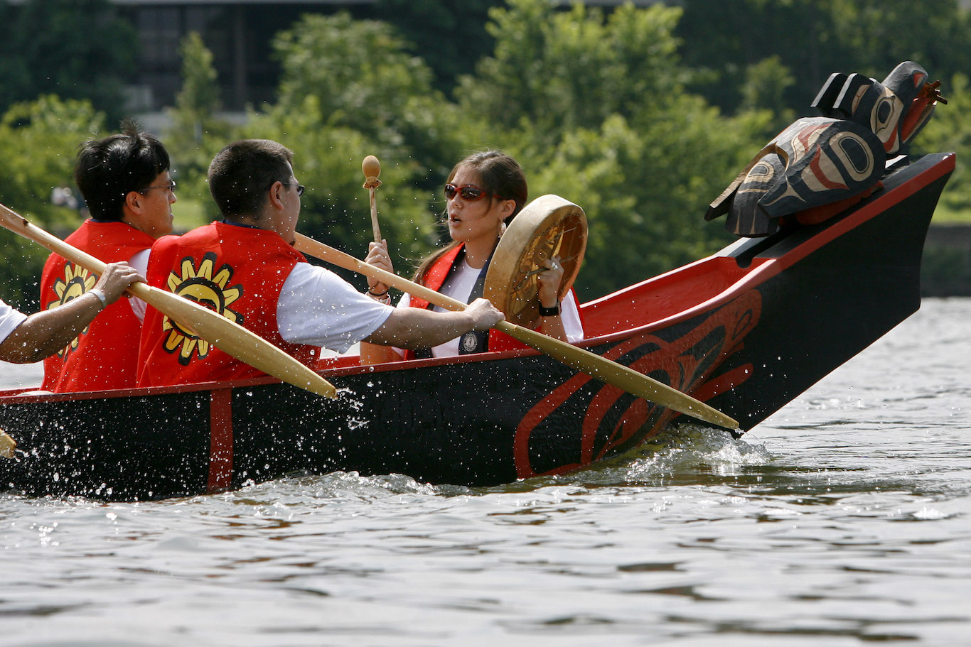 Native Racing Canoe For many Native Americans, paddling is a powerful mental health tool